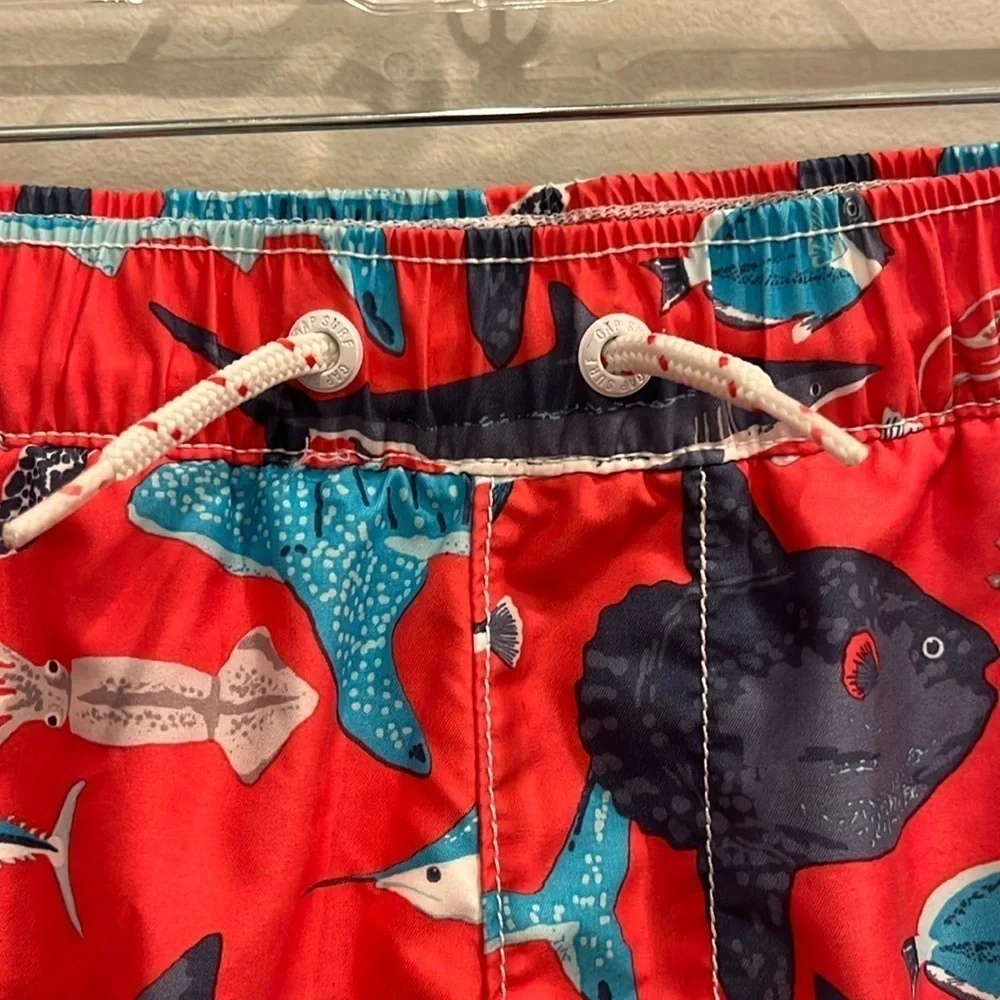 GAP - boys swim trunks, bathing suit.  Shark / fish print.  Size boys XL
